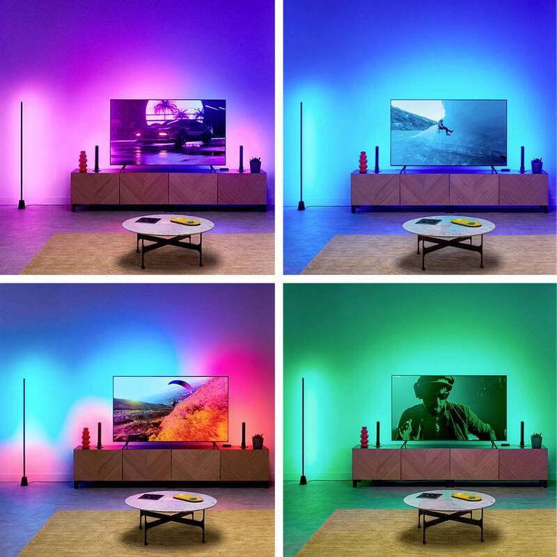 WiZ LED Streifen Set Lichtband Sync Box Starter Kit Schwarz 260 cm EU RGB CCT789 - 8720169078604
