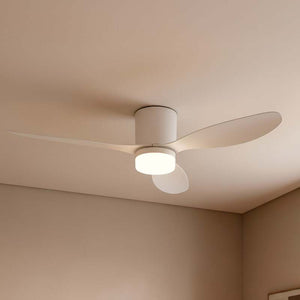 B-Ware Lucande Deckenventilator Ventilator LED weiß Kayu leise DC Raumlüfter 132 cm