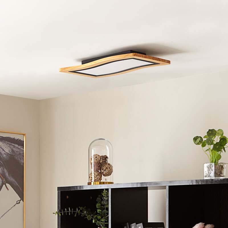 Lucande LED-Deckenleuchte Joren 46 cm Holz warmweiß dimmbar 3.000 K 1140 lm - 4251911766066