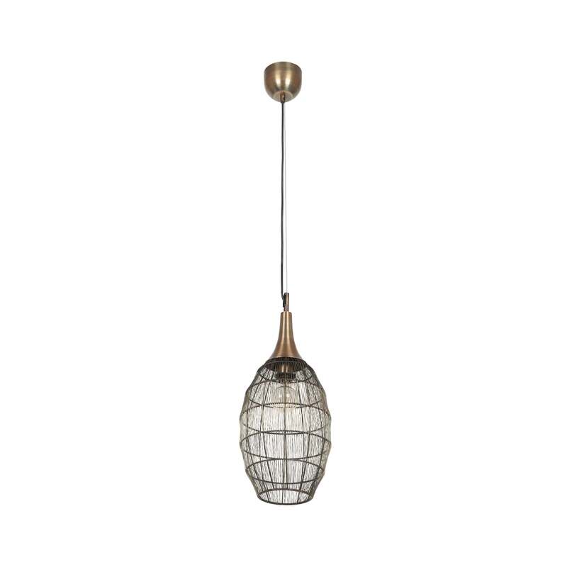 TRIO LIGHTING Hängeleuchte Soraya LED Pendelleuchte dimmbar altmessing 58cm hoch - 4017807617443