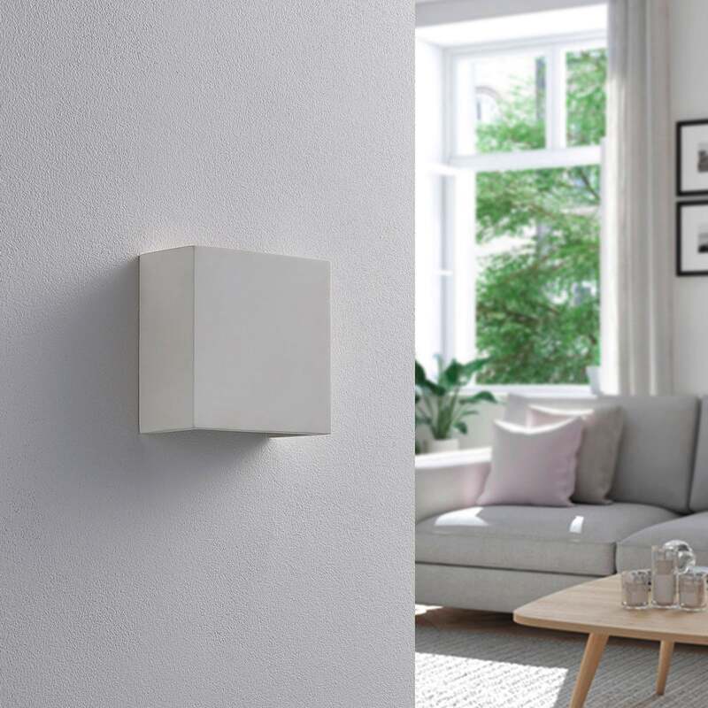 Lindby Wandleuchte Wandlampe Anneke LED Leuchte Gips weiß 13cm up/down 440lm - 4251096535686