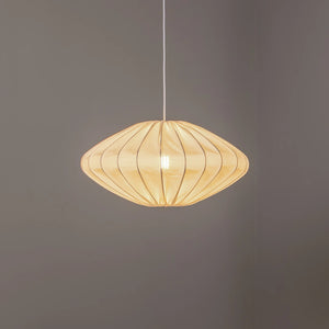 B-Ware Envostar Orlanda Hängelampe Baumwolle weiß Ellipse Deckenlampe Lampe Leuchte830