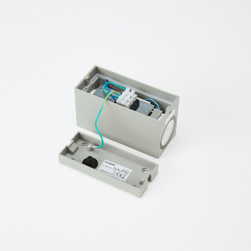 Lucande Silberne Außenwandleuchte AußenWandleuchte Leuchte Tavi Bridgelux LED - 6291105700696