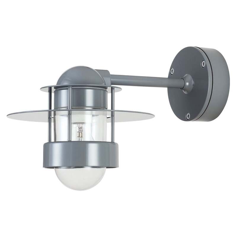 Louis Poulsen Außenwandleuchte Albertslund grau Designer Wandleuchte 41,5cm IP44 - 5703411084335
