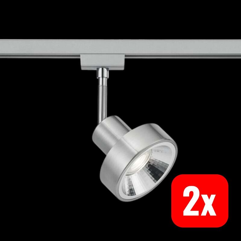 TRIO LIGHTING Schienenspot Strahler DUOline 780701 GU10 dimmbar nickel Ø11cm - 4017807472073