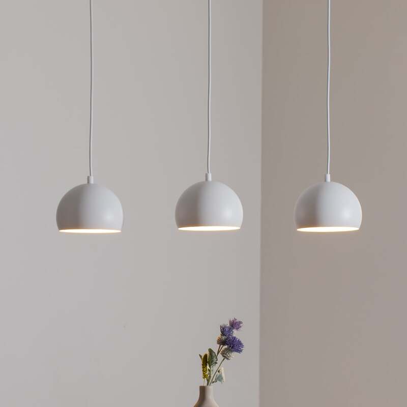 Euluna Hängeleuchte Sool Deckenlampe Pendelleuchte Deckenlicht E27 weiß 3-flg - 5907565912128
