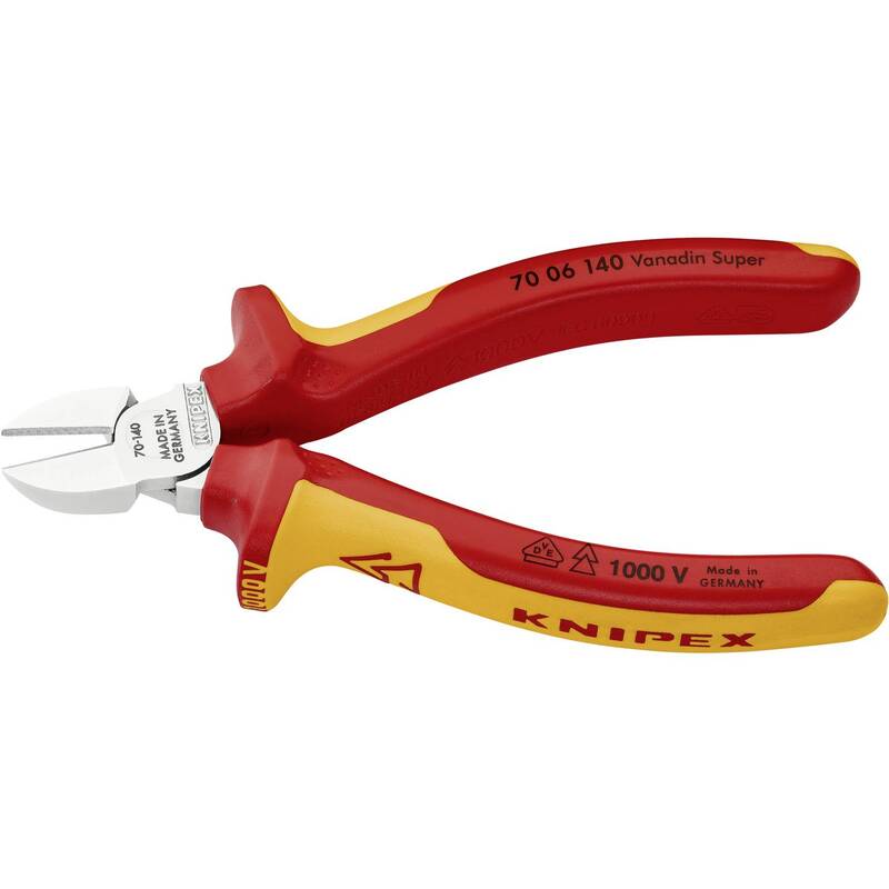Knipex Seitenschneider VDE 140mm Präzisionswerkzeug Vanadium Elektrostahl Zange - 4003773040293