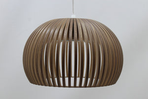 B-Ware Secto - Atto 5000 LED-Pendelleuchte, Ø 34 x H 21 cm Walnuss SIEHE FOTO