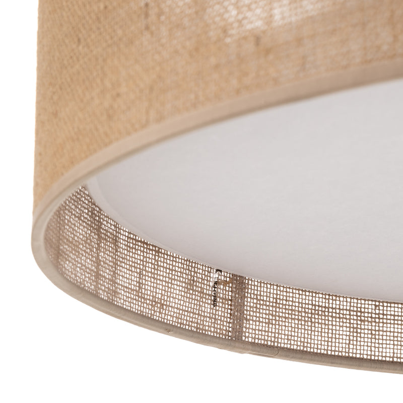 TK Lighting Deckenleuchte Juta LED Lampe Leuchte dimmbar braun weiß Ø60cm 16,5cm - 5901780565848