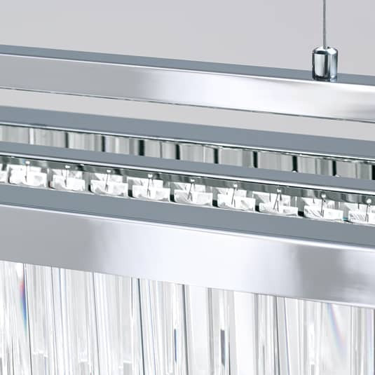 Orion LED-Pendelleuchte Prism Hängeleuchte Hängelampe Leuchte LED länglich chrom - 9003090268603