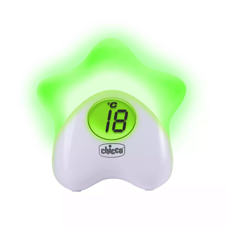 Chicco Nachtlicht Thermometer Stern Babylicht Temperaturanzeige USB Kabel - 8058664114245