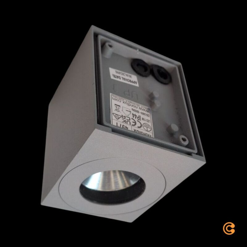 Nordlux Außenwandleuchte Canto Kubi 2.0 LED Gartenlampe Wandleuchte grau IP44 - 5701581483187