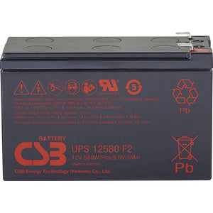 B-Ware CSB Bleiakku UPS 12580F2 wartungsfreier Blei-Vlies 12V 9.4Ah Flachstecker