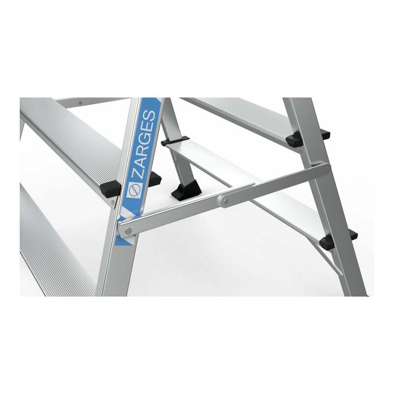 Zarges XLstep Arbeitspodest Podest breit 2x3 Stufen 150kg 0,74m Höhe 600x300mm - 4003866414109