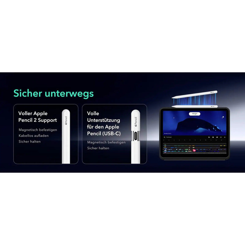 ESR Shift Magnetic Case für Apple iPad Air 13" BookCase Schwarz mit Standfunk... - 4894240194164