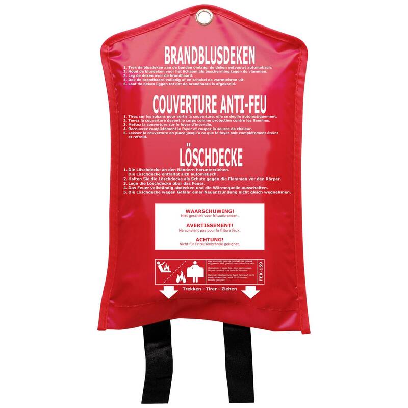 Smartwares Löschdecke FEX-15900 Feuerlöschdecke 180x160cm Sicherheitsprodukt - 8713016107824