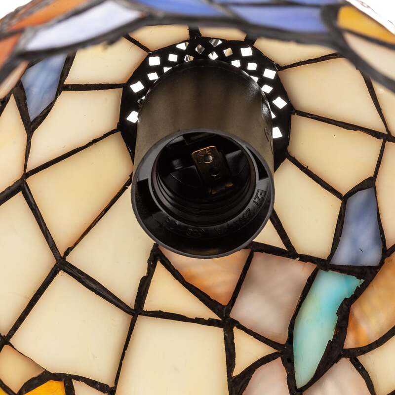 Artistar Hängeleuchte Tiffany Stil COLIBRI dimmbar Lampe bunt braun 15x13cm - 0243158701599