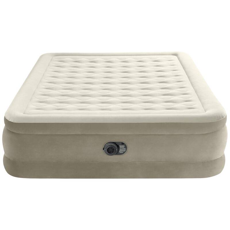 Intex Luftbett DuraBeam UltraPlush 203x152cm braun Elektropumpe 272kg Komfort - 6941057422985
