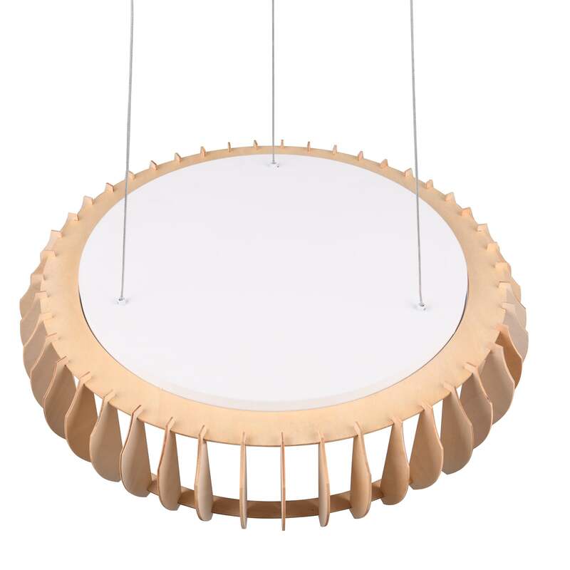 Monte Pendelleuchte Hängelampe LED Lampe Holz hell CCT weiß Esszimmer Licht - 4017807600100