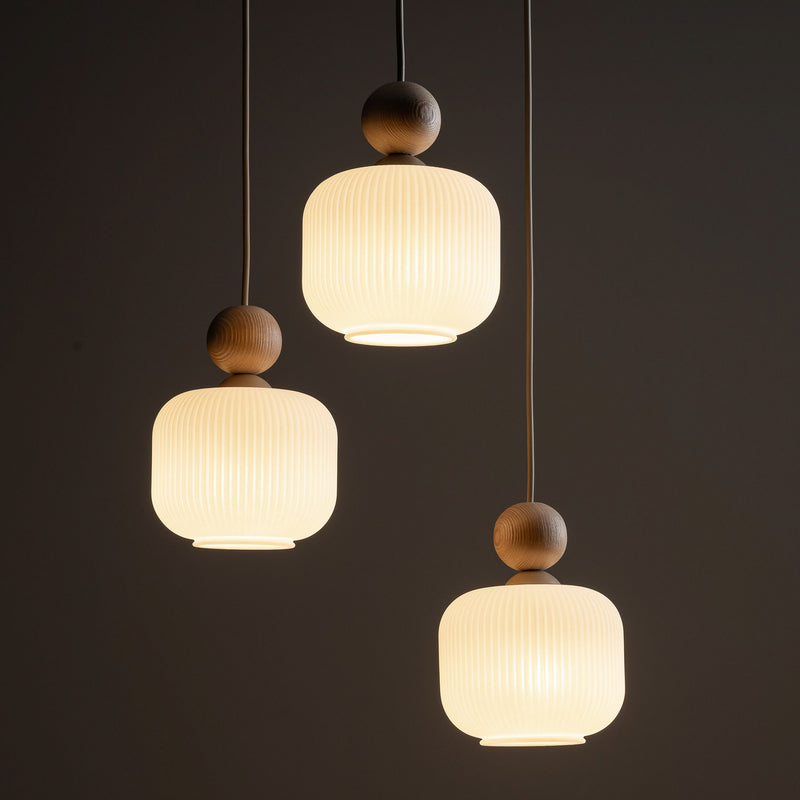 TK Lighting Pendelleuchte Ballo 3-flammig LED Hängelampe dimmbar weiß Ø35cm - 5906135110506