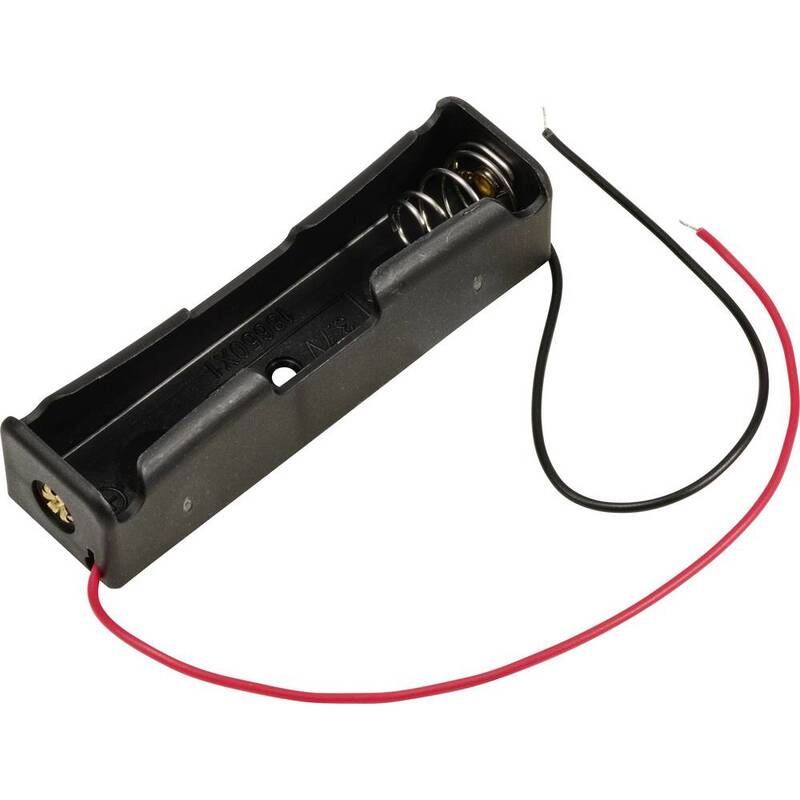 TRU COMPONENTS TC-13220688 Batteriehalter 1x 18650 Kabel 100 STÜCK - 4064161339511