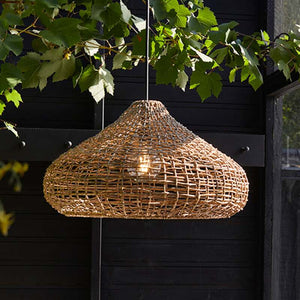 B-Ware PR Home Außenleuchte Mira Gartenlampe Pendelleuchte Hängelampe braun Ø70cm