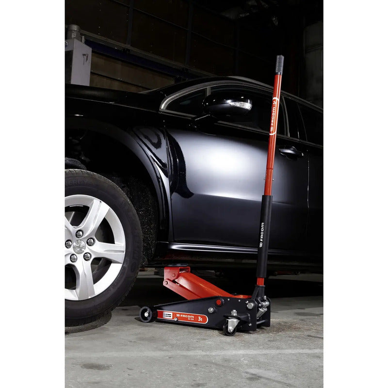 Facom Rangierwagenheber 3t Hubhöhe 13,3-46,5cm Werkzeugheber rot schwarz robust - 3662424059643