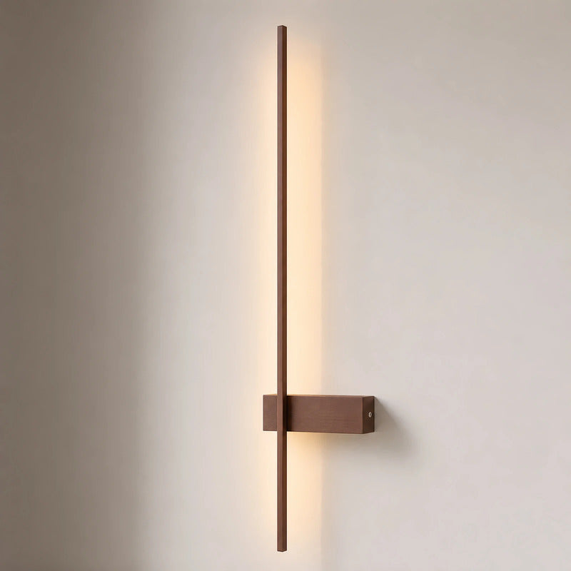 Lindby Wandleuchte Natsumi LED Wandlampe Leuchte dimmbar braun 90cm Aluminium - 4255830917615