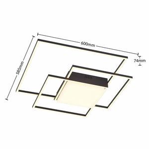 B-Ware Lindby Nelinka LED Deckenlampe Deckenleuchte Deckenlicht Flurleuchte Dim Black