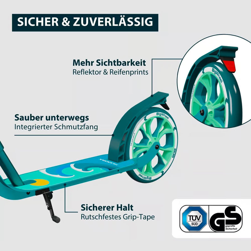 HUDORA Scooter Roller BigWheel Waves Daydream Edition Aluminium Standplattform - 4005998142042