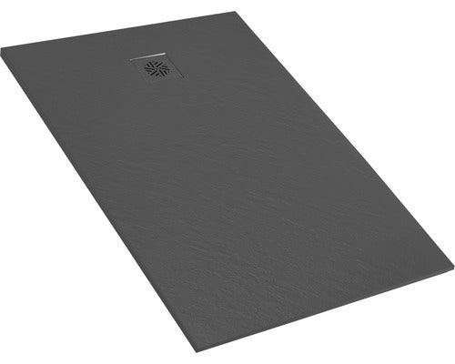 Jungborn Duschwanne Duschtasse Cento Rechteck Schwarz Mineralguss 120 x 80 cm - 8435398537555