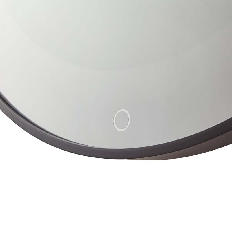 Lucande LED-Infinity-Spiegel Emire schwarz 60cm IP44 17,5W CCT Aluminium Glas - 4251911777918