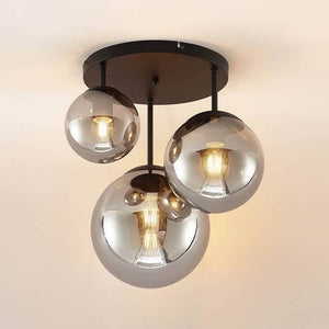 B-Ware Lindby Teeja Deckenlampe Deckenleuchte Deckenlicht Lampe 3 Glaskugeln rauchg883