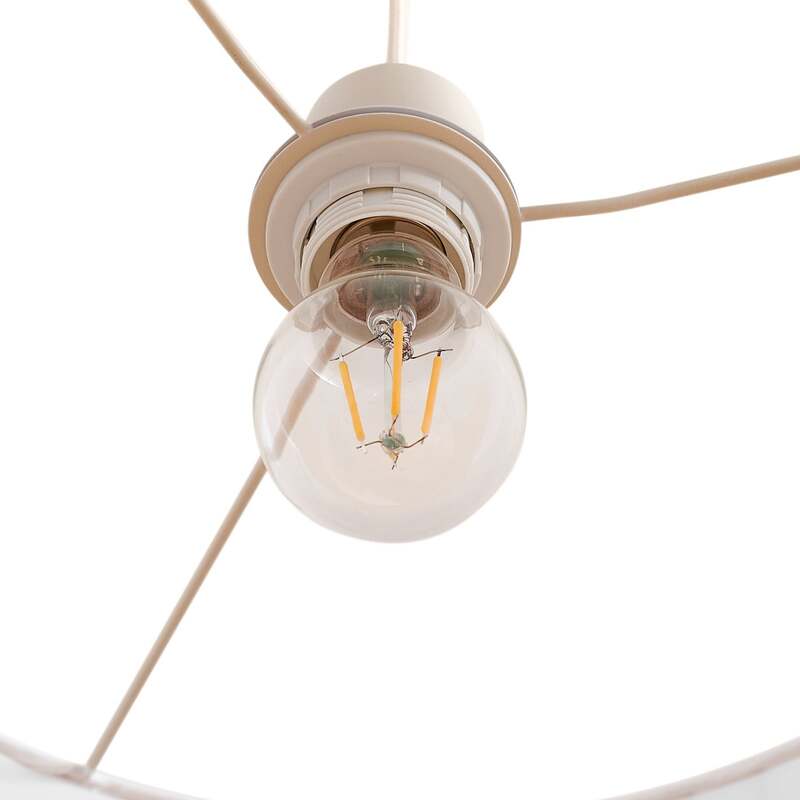 Lindby Hängeleuchte Libbie 45 cm creme Textil dimmbar E27 15 W IP20 - 4255830903670