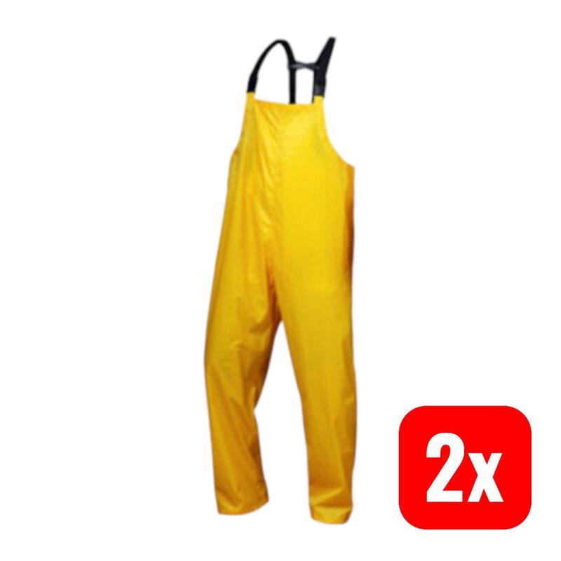 Feldtmann Ribe Latzhose Arbeitshose Regenschutzlatzhose Nylon Vinyl Gelb Größe M - 4025888232295
