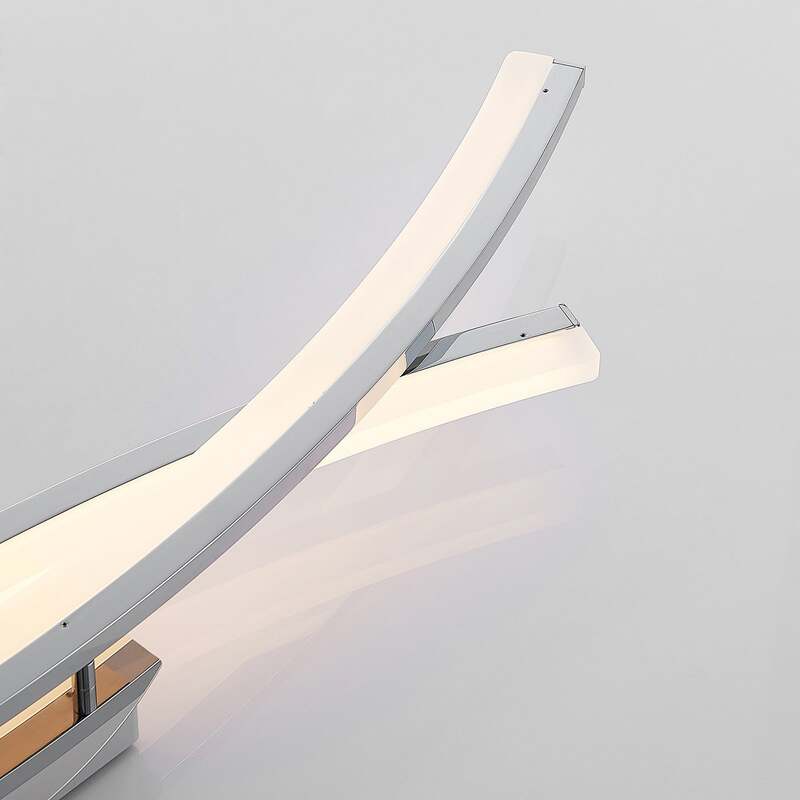 Lindby Deckenleuchte Elarit LED dimmbar Lampe Leuchte chrom 104x18,5cm 3000K - 4251096579901