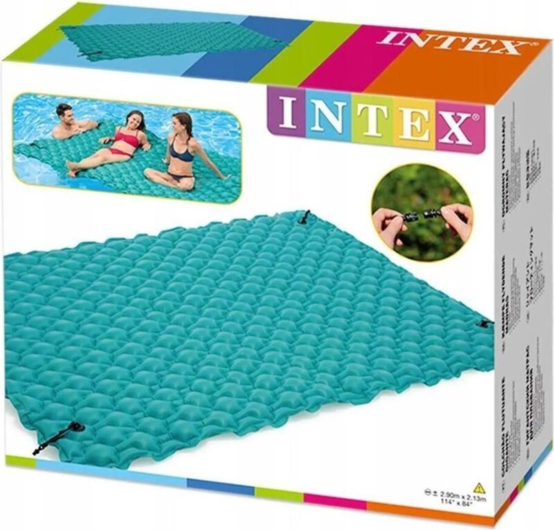 INTEX Doppelluftmatratze Poolliege Liegefläche 290x213cm türkis blau robust - 6941057407449