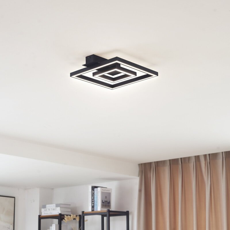 Lindby Deckenleuchte Deckenlampe LED Madamo warmweiß Licht schwarz 30 cm - 4251911782639