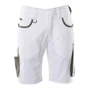 B-Ware Mascot Shorts Arbeitshose leicht C49 weiß/dunkelanthrazit mit Gürtelschlaufen