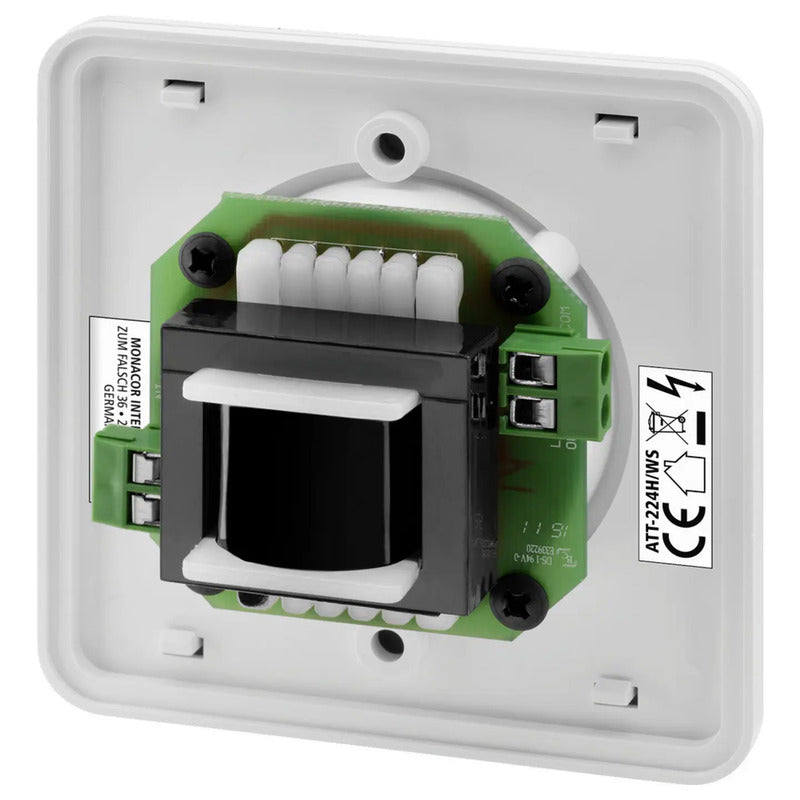 Monacor Lautstärkeregler Regler ATT-224H/WS Audio-Transformator 24W 85x85mm - 4007754255621