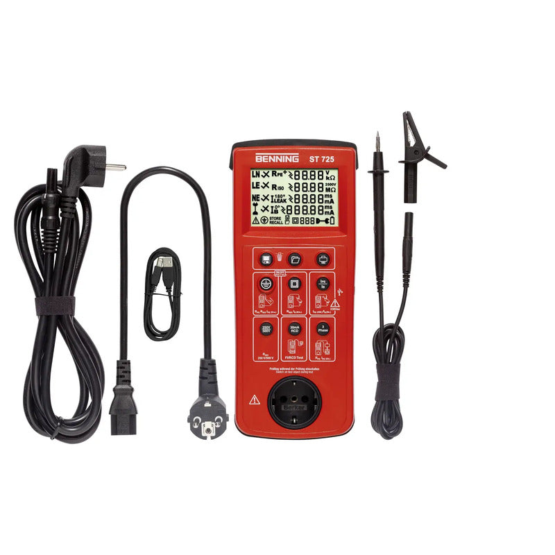 Benning ST 725 Geräetetester CAT II 300 V digital automatischer Prüfablauf - 4014651503168