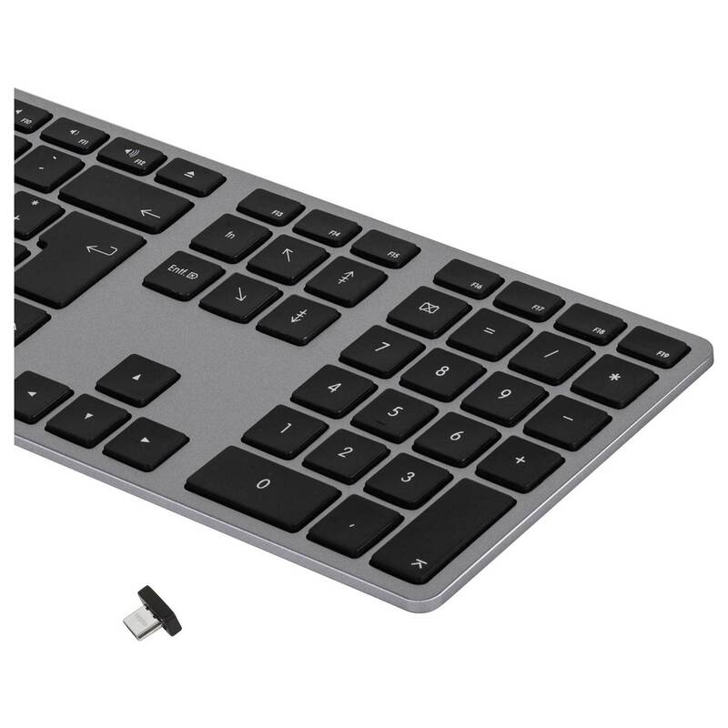 Matias FK418DCB-DE WL Aluminium Tastatur QWERTZ Space Grau für Mac - 0833742007651
