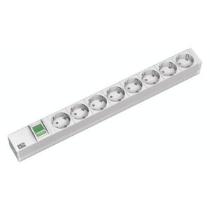 B-Ware BACHMANN 333.416 19" 1HE Steckdosenleiste 8xSchuko 230V 16A Aluminium grau