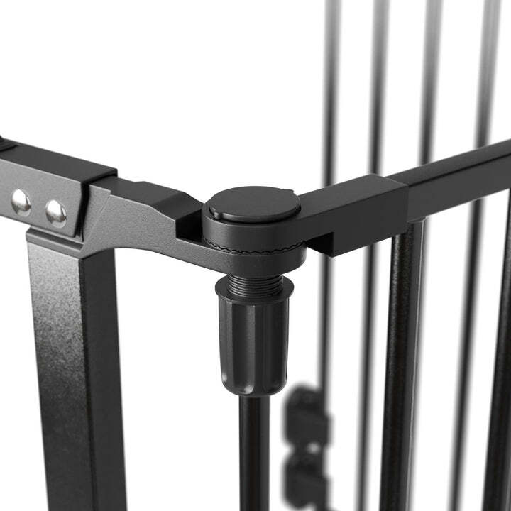 Kamin- / Ofenschutzgitter 300 cm Sicherheitsgitter mit Tür schwarz Metall - 4260304766903