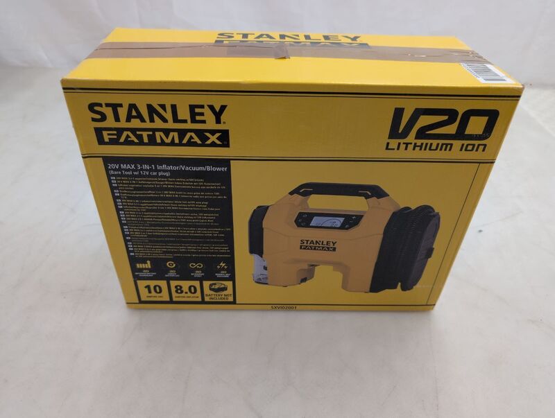 Stanley Akku-Kompressor 10 Bar 12 V Adapter Digitales Display Luftpumpe 2.95kg - 4064161391083