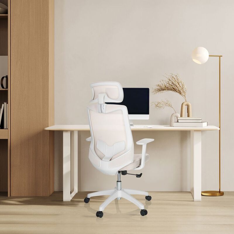 hjh OFFICE MIKEO W Home Office Bürostuhl Beige Drehstuhl Arbeitsstuhl Stuhl B796 - 4064323028352