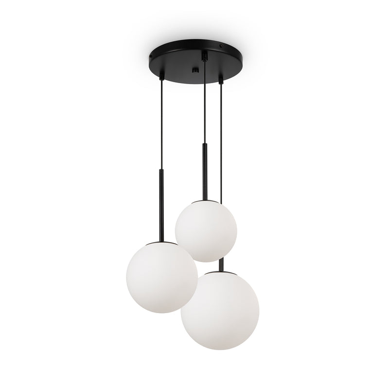 Maytoni Hängelampe Pendelleuchte Basic Glas schwarz Ø40cm 3-flg Beleuchtung - 4099776029694