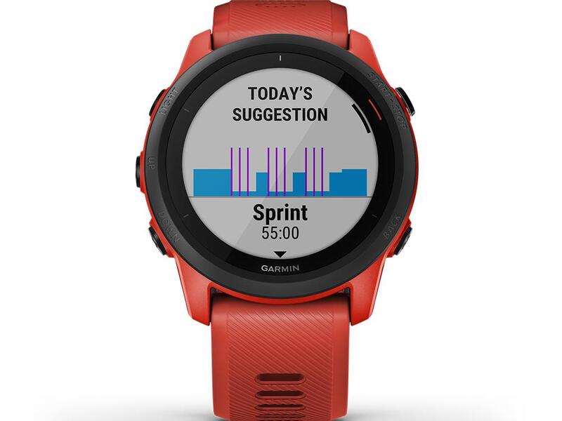 Garmin Sportuhr Uhr Forerunner 745 GPS Triathlonuhr Trainingsuhr Onesize Rot - 0753759261429
