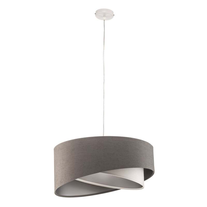 Maco Design Pendellampe Vivien grau/weiß/silber 25cm dimmbar handgefertigt - 5906742041811