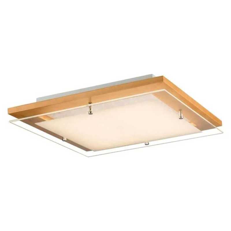 Deckenleuchte Lampe LED Holz Cattleya Leuchte braun 32cm quadratisch Deckenlampe - 4251096557268